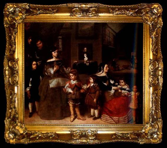 framed  Diego Velazquez The Family of the Artist (df01), ta009-2